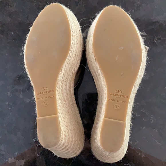 Valentino Garavani Mena Bow Espadrille Wedges - Picture 4 of 11